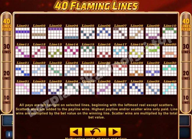 casino games 40 lines